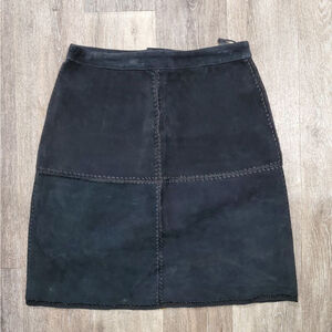 Women's S.M.H. Black‎ Leather Skirt Size 10